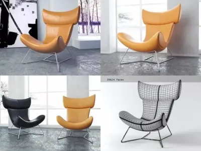 Imola modern lounge chair 3D model