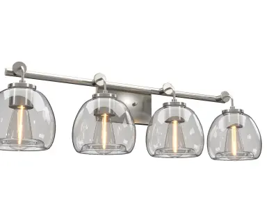 Caisson 4-Light Bathroom Vanity Wall Light 3D model