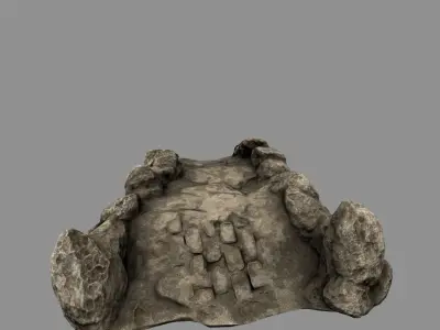 old bridge 012 Low-poly 3D model