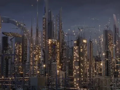Futuristic Sci-Fi City  3D model