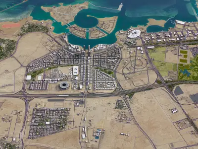 Lusail Low-poly 3D model
