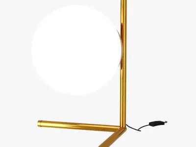 Modern Golden LED Lamp 3D model