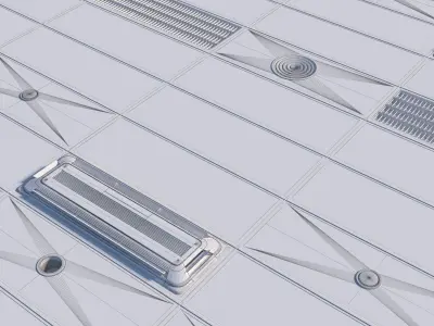 Ceiling system Armstrong  Low-poly 3D model