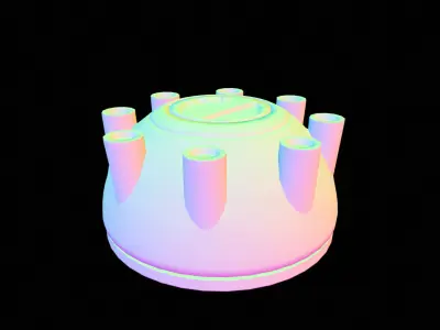 Machine Part  Game prop Low-poly 3D model