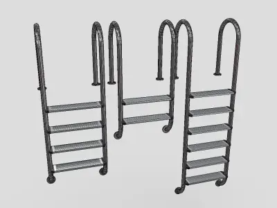 Pool Ladder Pack Low-poly 3D model