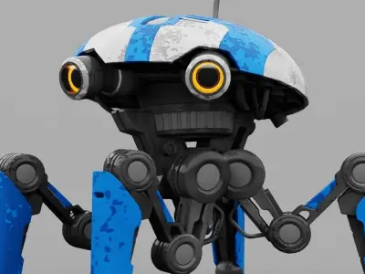 SPY ROBOT  CELL  Rigged Character 3D model