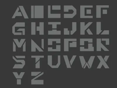 Cyberpunk 3D Alphabet  Vol 01 Solid Only Low-poly 3D model