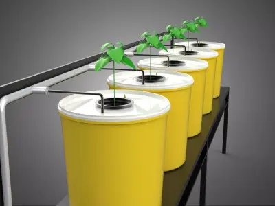 INDOOR HYDROPONIC SEEDLING PLANT PROPAGATION SYSTEM BATO FARM 3D model