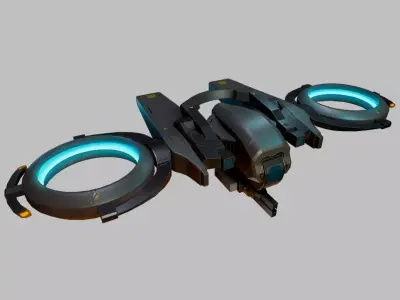 Falcon Drone game-ready with 6 camouflages Low-poly 3D model