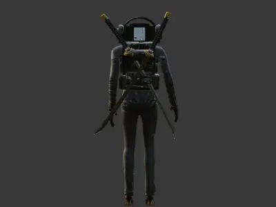 speaker woman upgraded 3D model