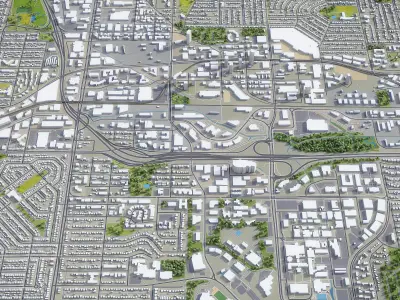 Burnaby - City 3D Model Low-poly 3D model