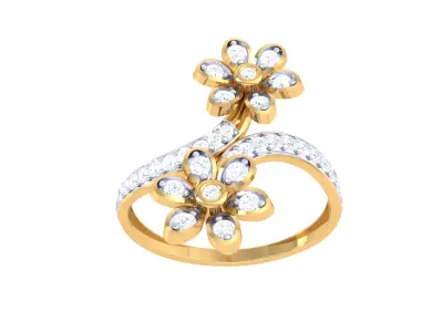 Women Ring  Render 3dm STL OBJ FBX Details 3D print model 2