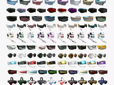 96 SciFi Glasses Super Collection - Character Design Fashion 3D Model Pack