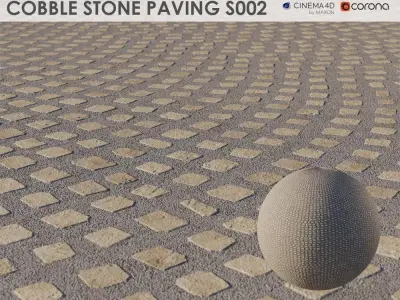Cobblestone Pavement - S002 - 8k Seamless Texture Texture