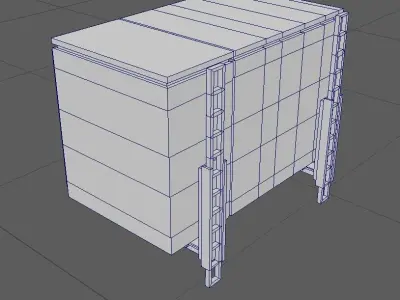 Air Conditioning Unit Low-poly 3D model