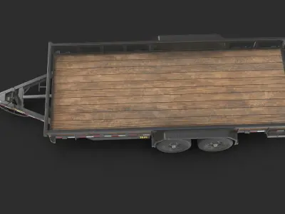  BigTex 14PI Utility Trailer 3D Model 