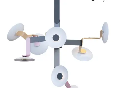 Elbo 8-2 chandelier 3D model