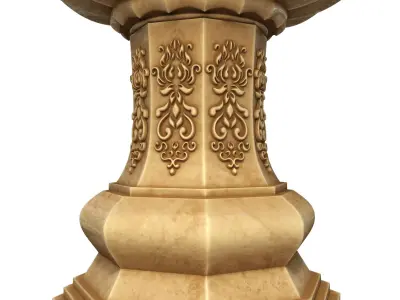 Classic Garden Fountain 02 3D model