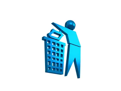 Recycle Symbols v7 011 Low-poly 3D model