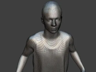 Basketball Player T-pose Low-poly 3D model