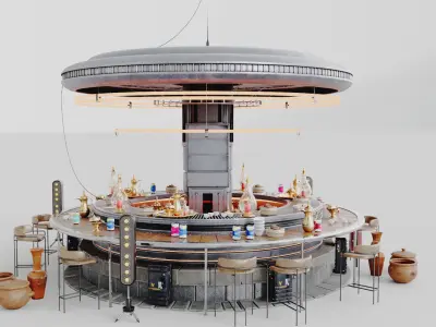 SciFi bar futuristic 3D model