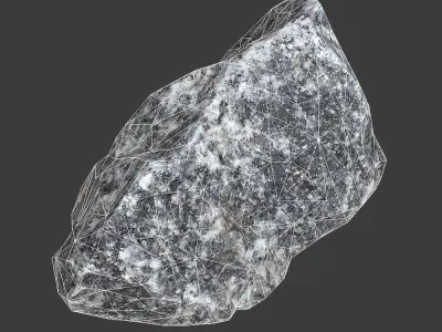 Gravel rock Low-poly 3D model