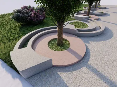 City park-Park-landscape 3D model buy