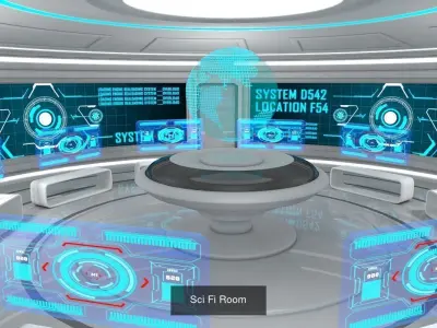 11 Sci Fi Rooms 3D Model Pack