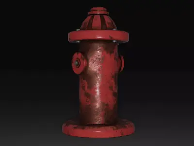 Fire Hydrant Low-poly 3D model