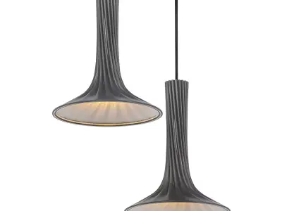 SOUND two pendant lights with shade 3D model