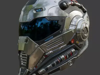 SciFi Helmet 3D model