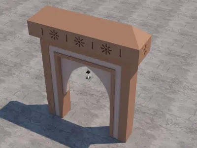 Traditional Moroccan Door Marrakech 3D model