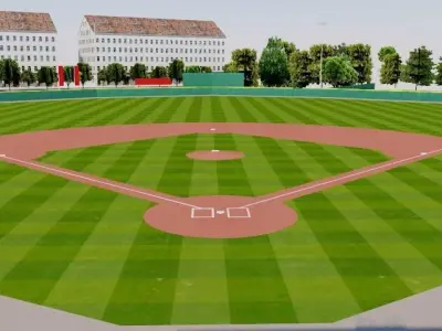 Armin Wolf Arena - Germany Baseball Low-poly 3D model