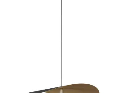 Suspension lampe pendentif chapeau noir vintage corona  Low-poly 3D model
