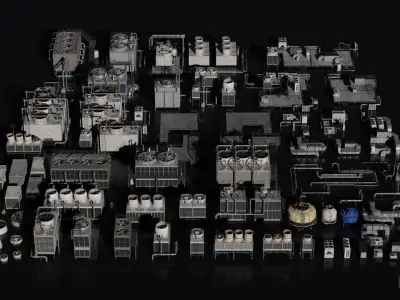 HVAC Systems Low-poly 3D model