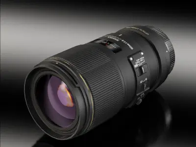 Sigma 150mm  2-8 DG Apo Macro HSM Lens Low-poly 3D model