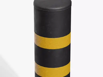 Bollard Post A Low-poly 3D model