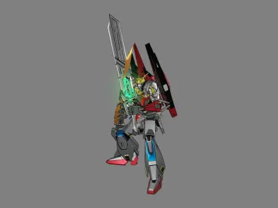Attacker Gundam B 11 3D model