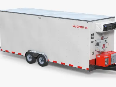  Mobile Morgue Trailer Carrier Cooled Kubota Powered with Interior 