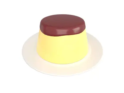 Pudding v1 001 Low-poly 3D model