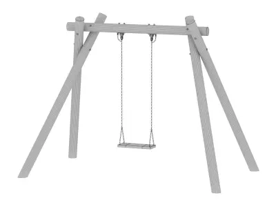 Swing with 1 seat 3D model