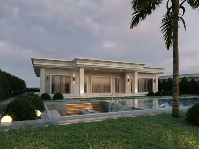 Istanbul Villa Exterior Scene 3D model