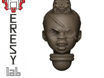 Heresylab - Female Sci-Fi heads for conversions SET 19 of 21 3D print model