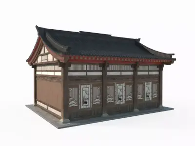 Ancient Asian Architectural Curio Shop 3D model