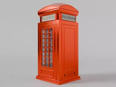 london telephone booth 3D model