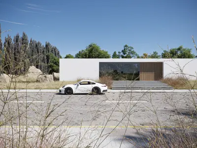 Savana Dry Exterior House Low-poly 3D model