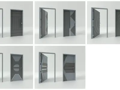 Door sets 17 3D model