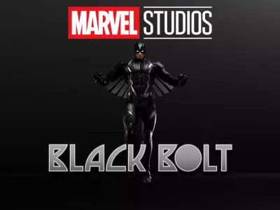 Black Bolt Low-poly 3D model