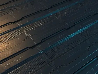 Futuristic sci-fi crate KIT  Low-poly 3D model