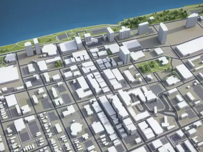 Windsor - city Low-poly 3D model
